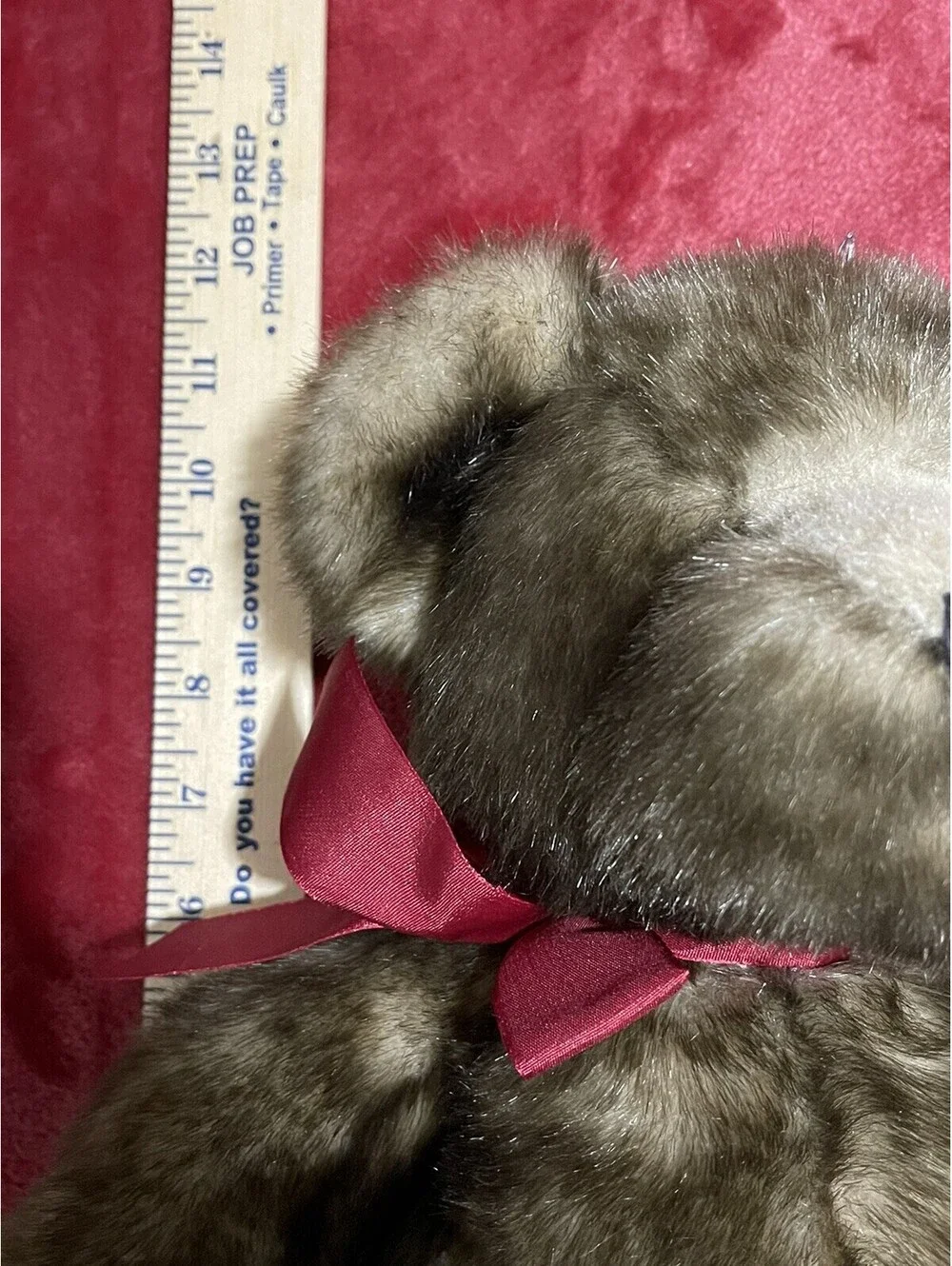 2003 O Danny Bear faux mink plush teddy St. Jude Hospital, Russ for Bombay Co.